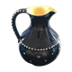 Midnight blue pitcher décor white polka dots