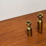 Danish brass candle holders from the mid-century by Boyes Metalkunst, 1960s, set of 2.