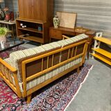 Canapé-lit extensible avec coussins, banc.