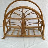 Rattan magazine holder
