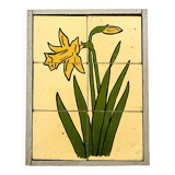 Wooden puzzle frame from the 1930s/40s depicting a daffodil.