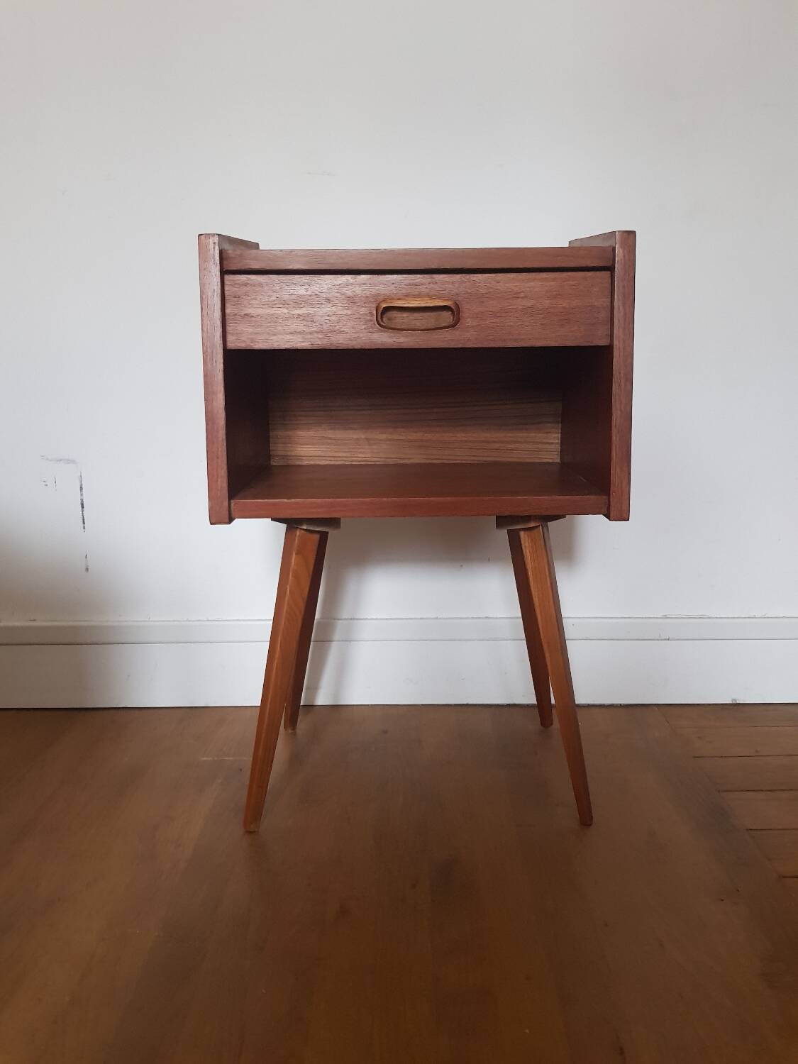 Vintage teak bedside table