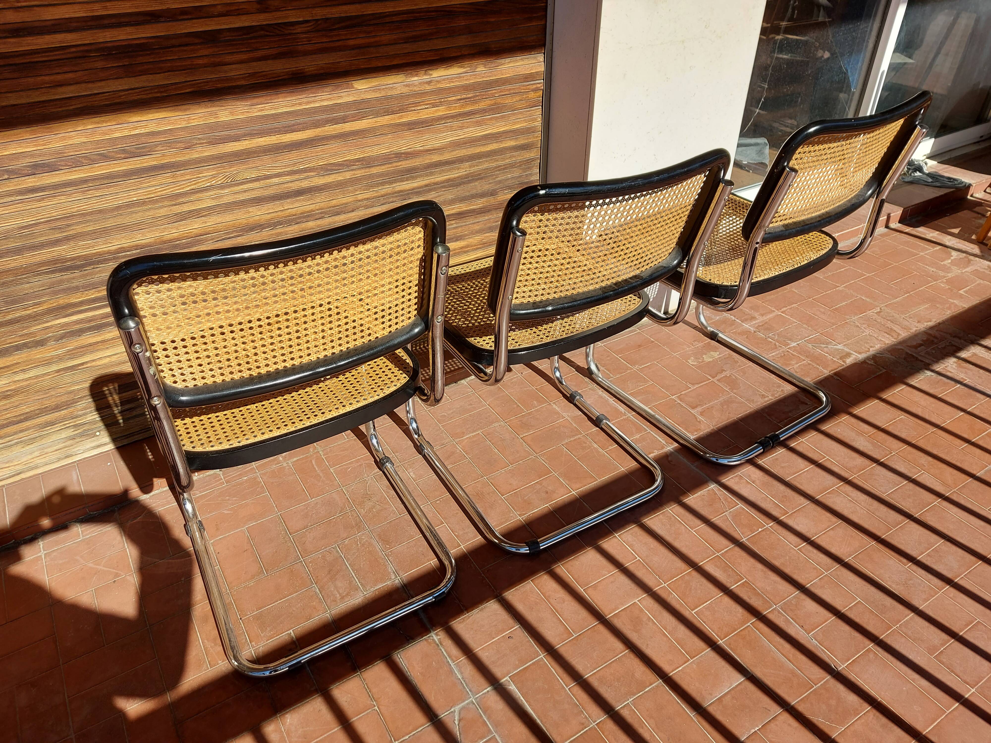 3 chairs Marcel Breuer B32