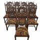 Ltee laval - set of 6 or 12 carved solid wood chairs - very good condition
