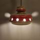 Vintage suspension in glazed ceramic fat lava, space age, West Germany 19