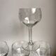 Set of 4 crystal wine glasses engraved 50-60s