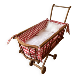 Vichy wooden doll pram bed set