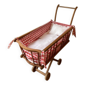 Vichy wooden doll pram bed set