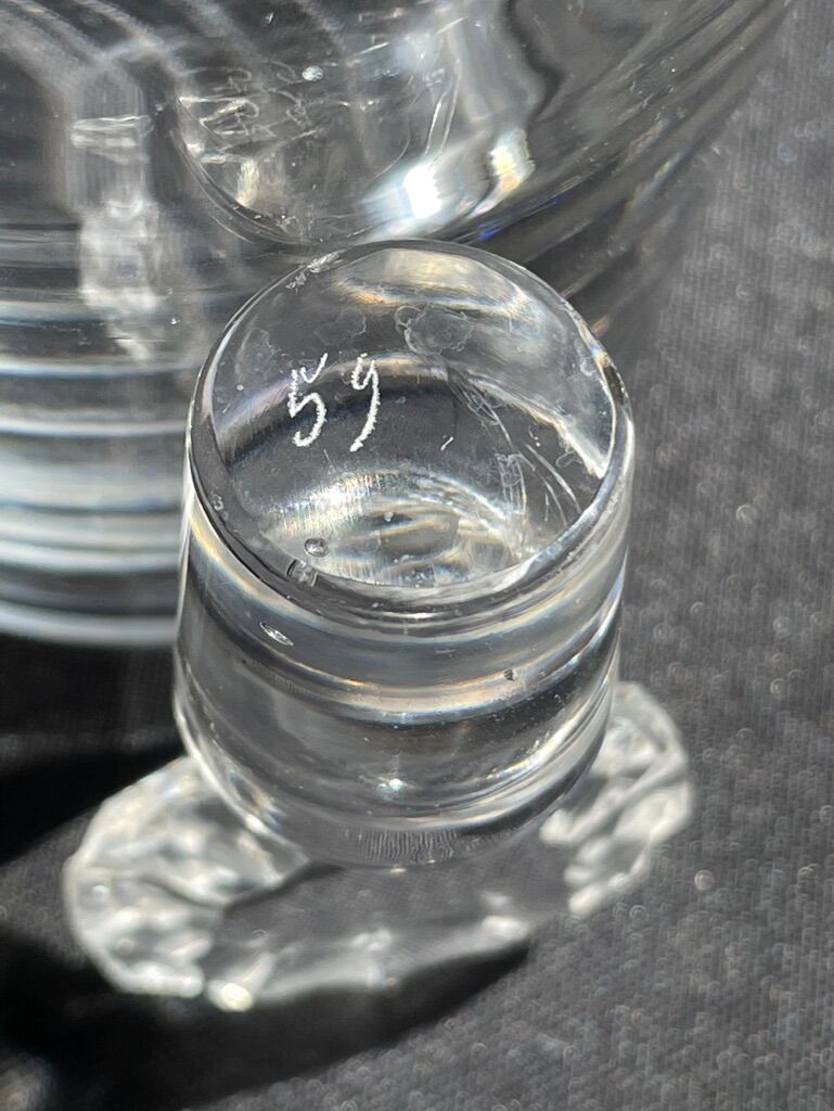 Liquor cabaret - Art Deco - Blown and cut crystal, mahogany or ebony macassar and stainless steel