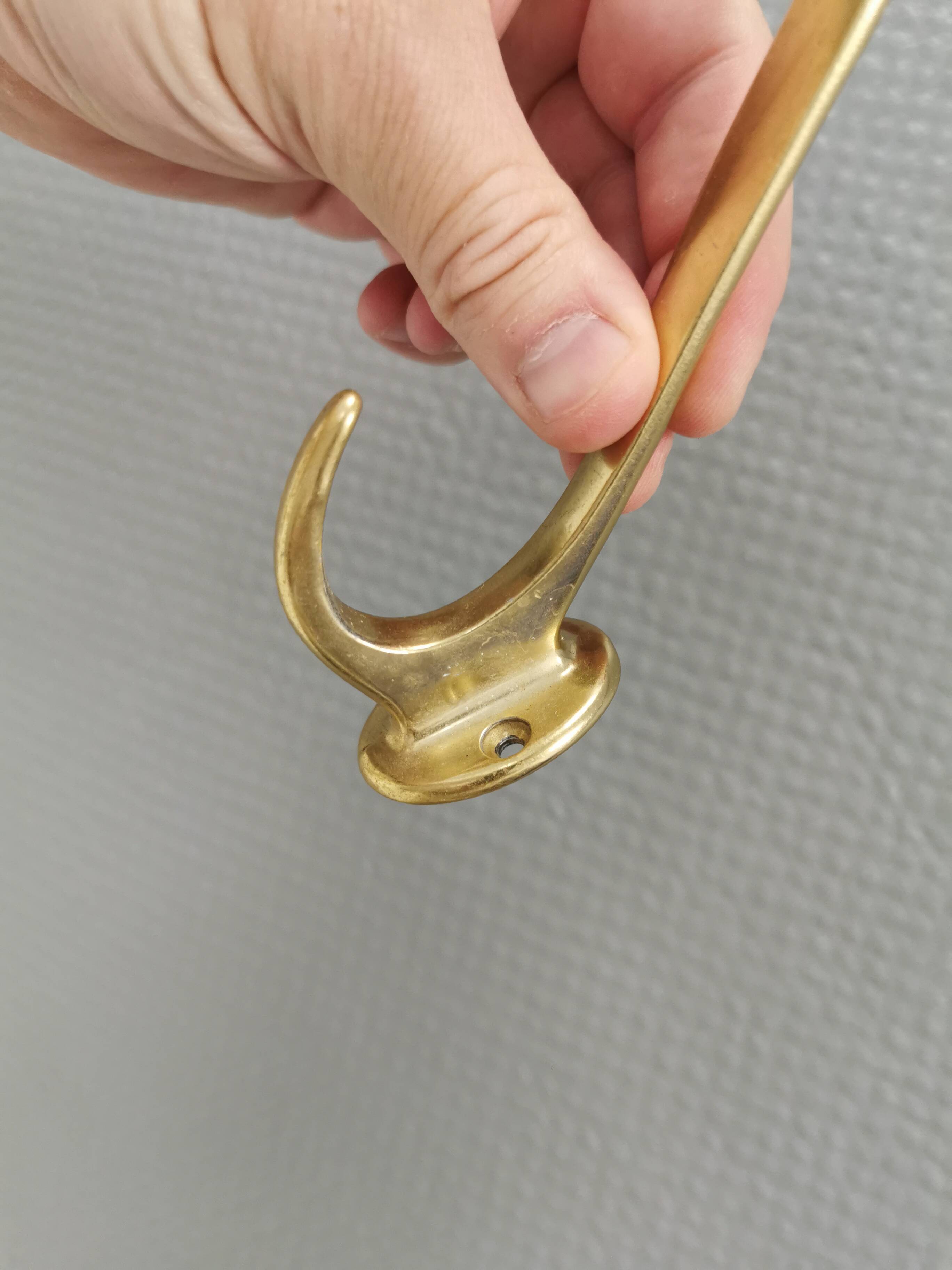 5 beautiful vintage coat hooks for your hallway, Denmark, estimated 1980s.
