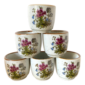 Flowered stoneware shells