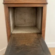 Commode semainier ancienne en bois et marbre