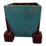 Square art deco pot cover of Thulin pottery