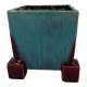 Square art deco pot cover of Thulin pottery