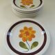 6 plates in vintage Italian earthenware 1970