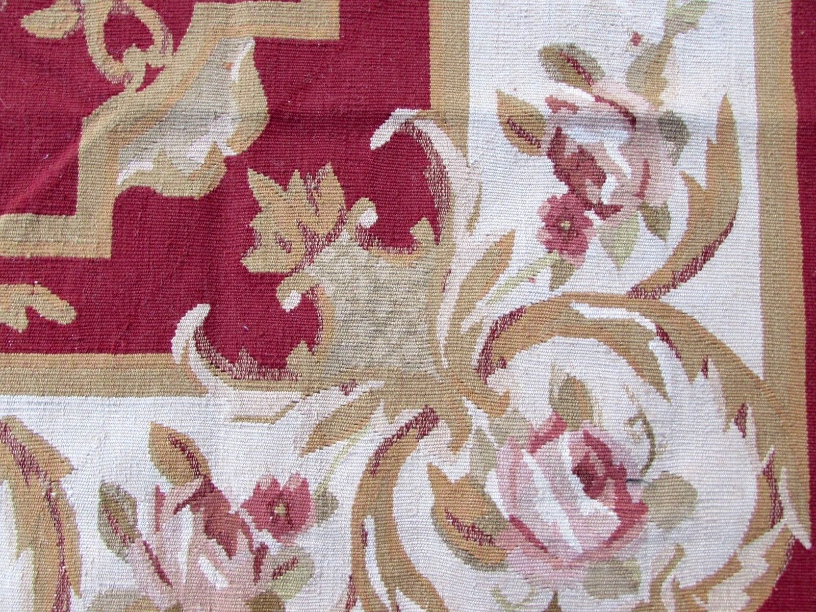 French carpet Aubusson handmade 122x186cm 1980