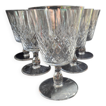6 wine glasses – Cristallerie de Lorraine in Lemberg (1925-1997)