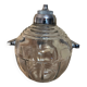 Old glass and metal liquid soap dispenser