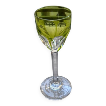 Verre à liqueur cristal Baccarat genova double vert chartreuse
