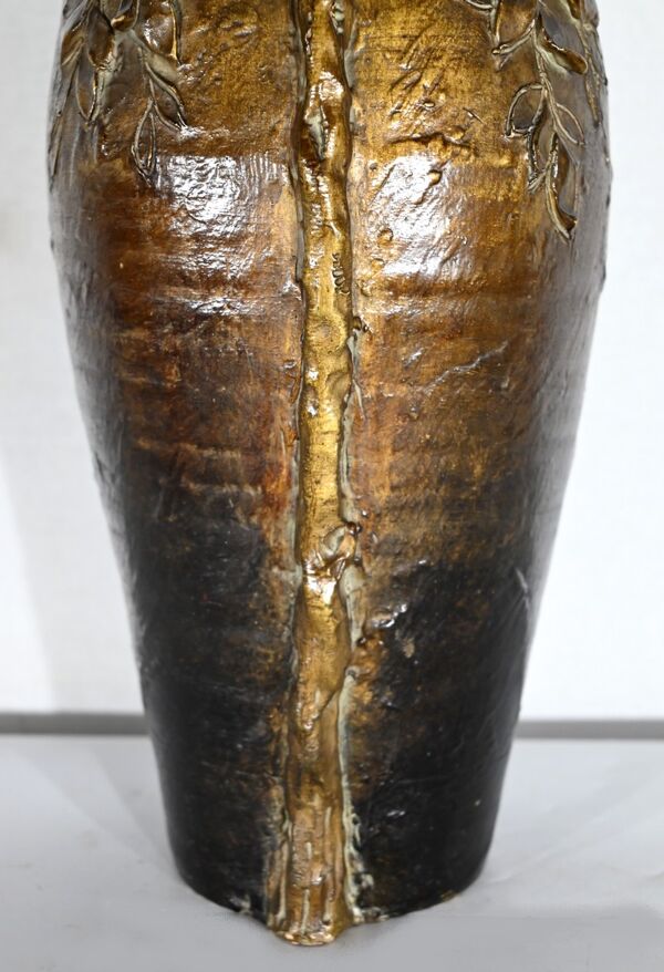 Vase en Céramique Emaillée, signé « Korina », Art Nouveau – 1900