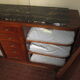Buffet art déco avec plateau en marbre