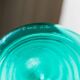Turquoise Murano Glass Vase by Enrico Coveri, 1980s Italy – Wavy Bubble Silhouette in Transparent Glass
