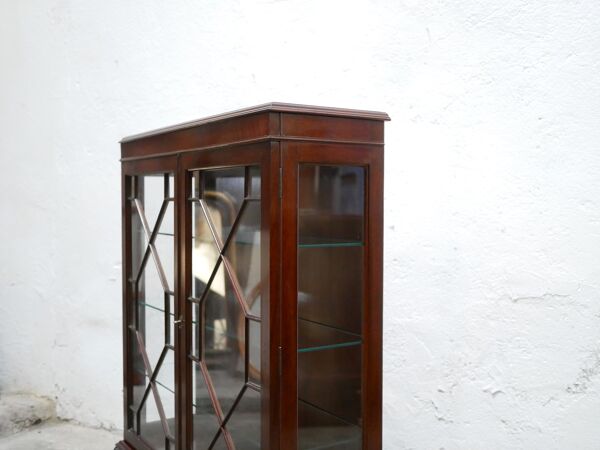 Vitrine anglaise ancienne en bois