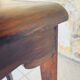Table d'appoint Art déco en noyer avec étagère, années 1930