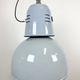 Industrial italien grey enamel lamp from Cariboni, 1970s
