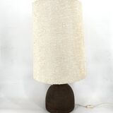 Large 1960s Ceramic Table lamp or floor lamp With Original Fabric Shade Fro