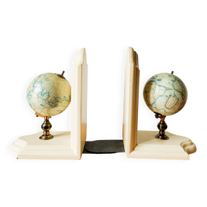 Paire de serres-livres - globes