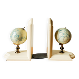 Pair of vintage globe bookends