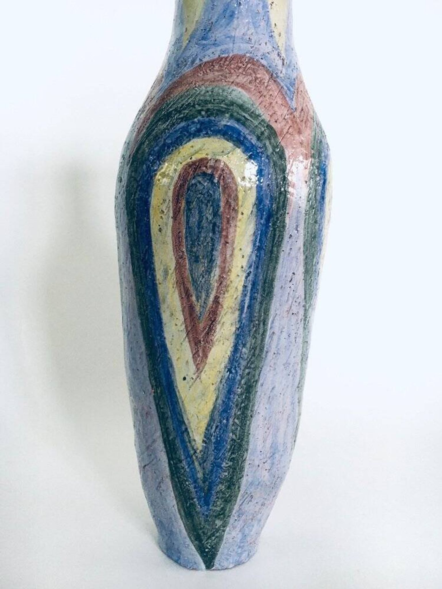 Vintage Handmade Art Studio Pottery Vase, 1980s