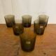 Set of 6 Luminarc vintage smoked molded whiskey glasses
