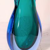Murano vase with sliced neck by Flavio Poli