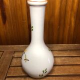 Old Vase Soliflore MOUSTIERS White Ceramic Vintage Painted Decor #A484