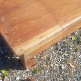 Old industrial workshop coffee table in solid teak