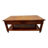 Coffee table with 2 drawers in solid wood.