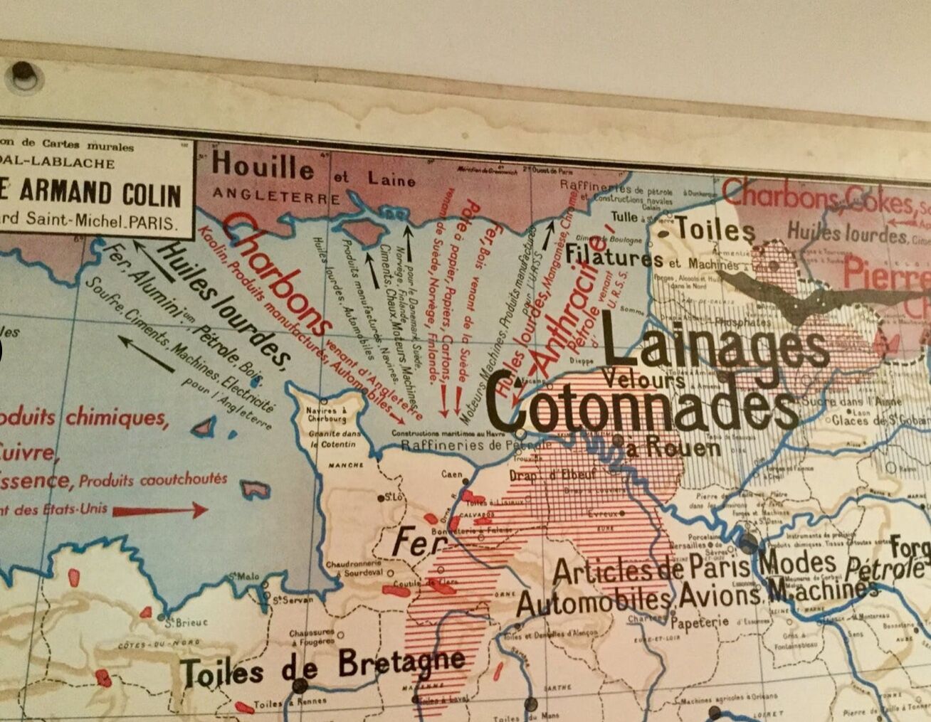 Map of France Vidal Lablache number 8