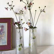 Pair of antique glass paste vases