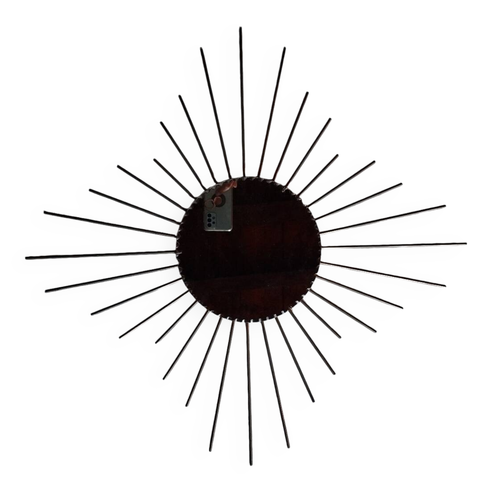 Wrought iron sun mirror