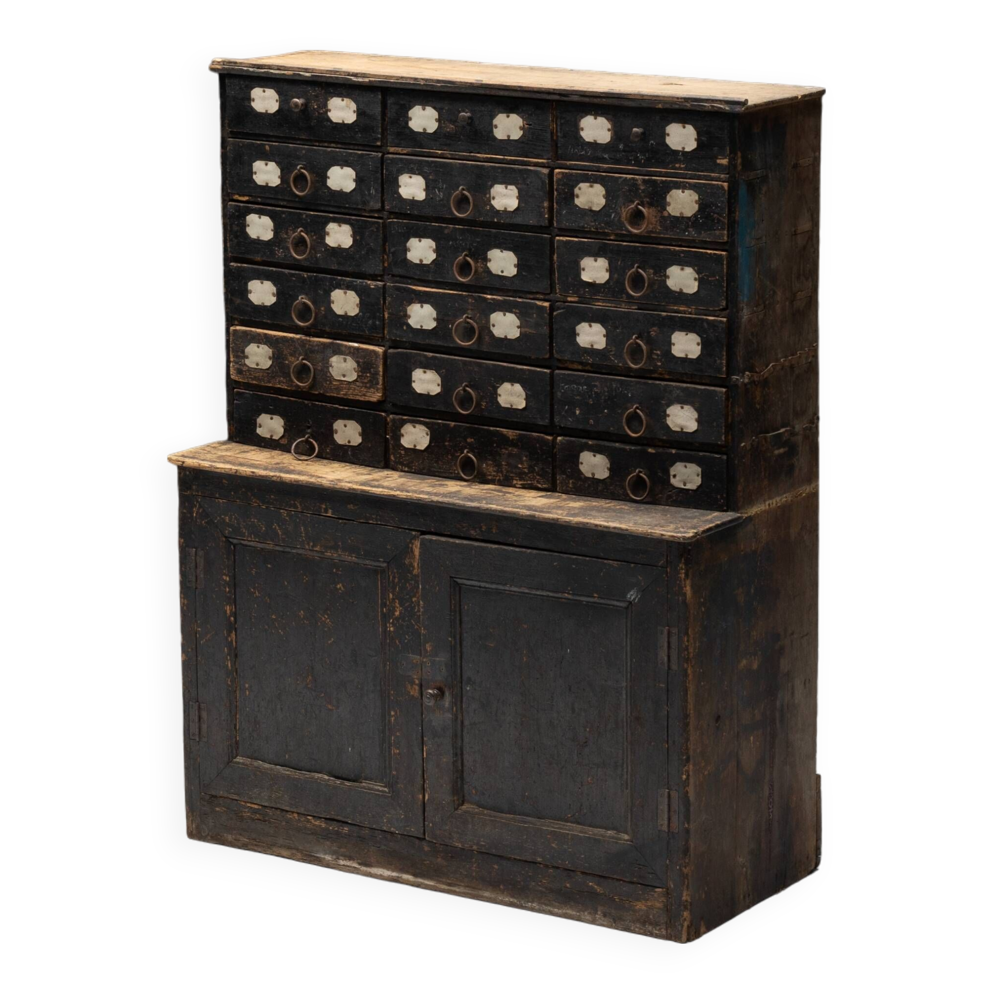 Travail Populaire Apothecary Cabinet, France, 19th Century