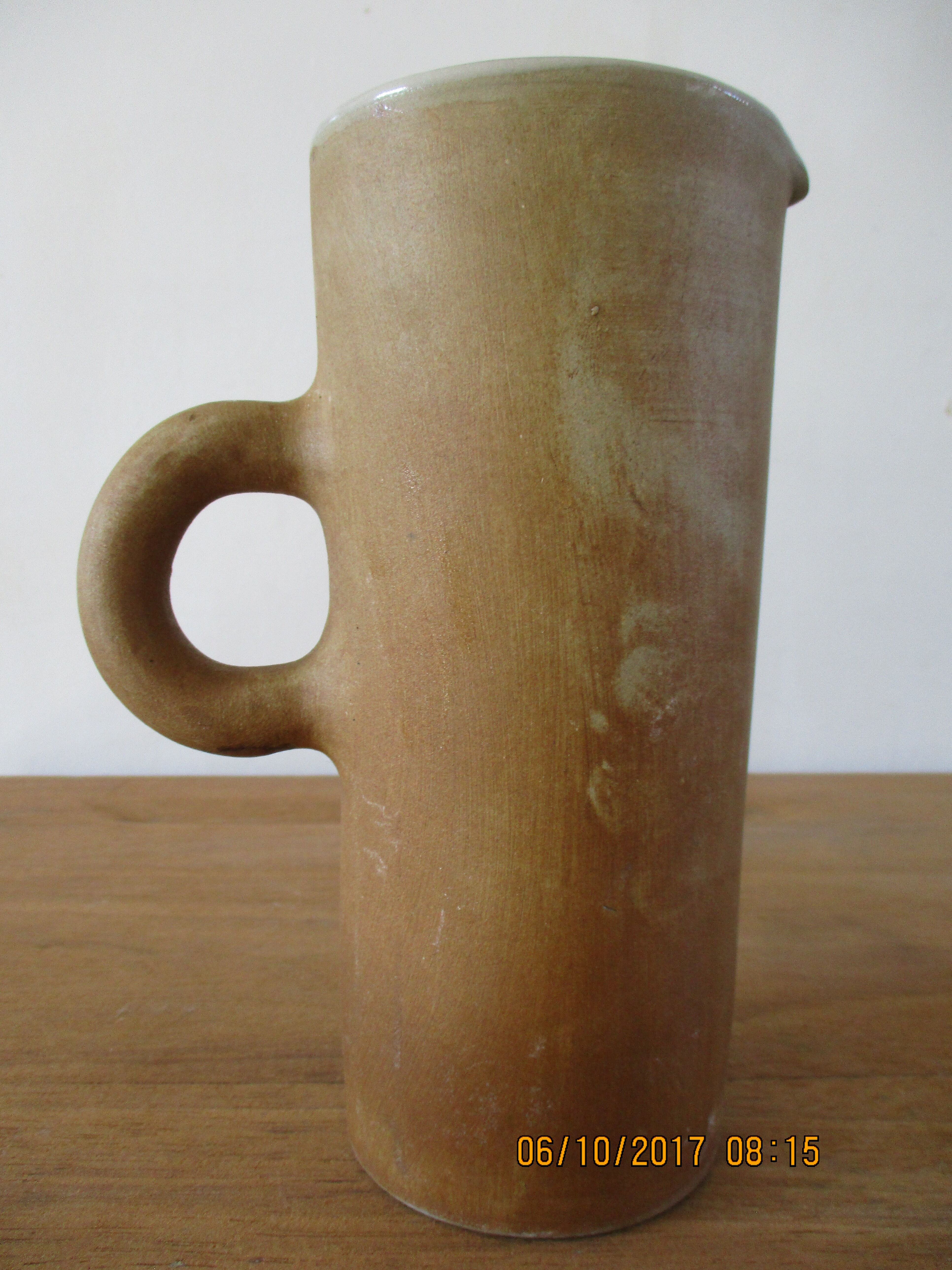 Ceramic jug jug decanter signed La Colombe 70s