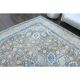 1970s Vintage Persian Handmade Wool Cotton Blue Area Rug 283x400