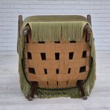 1960s, Scandinavian design, armchair in original condition, furniture velour, beech wood legs.