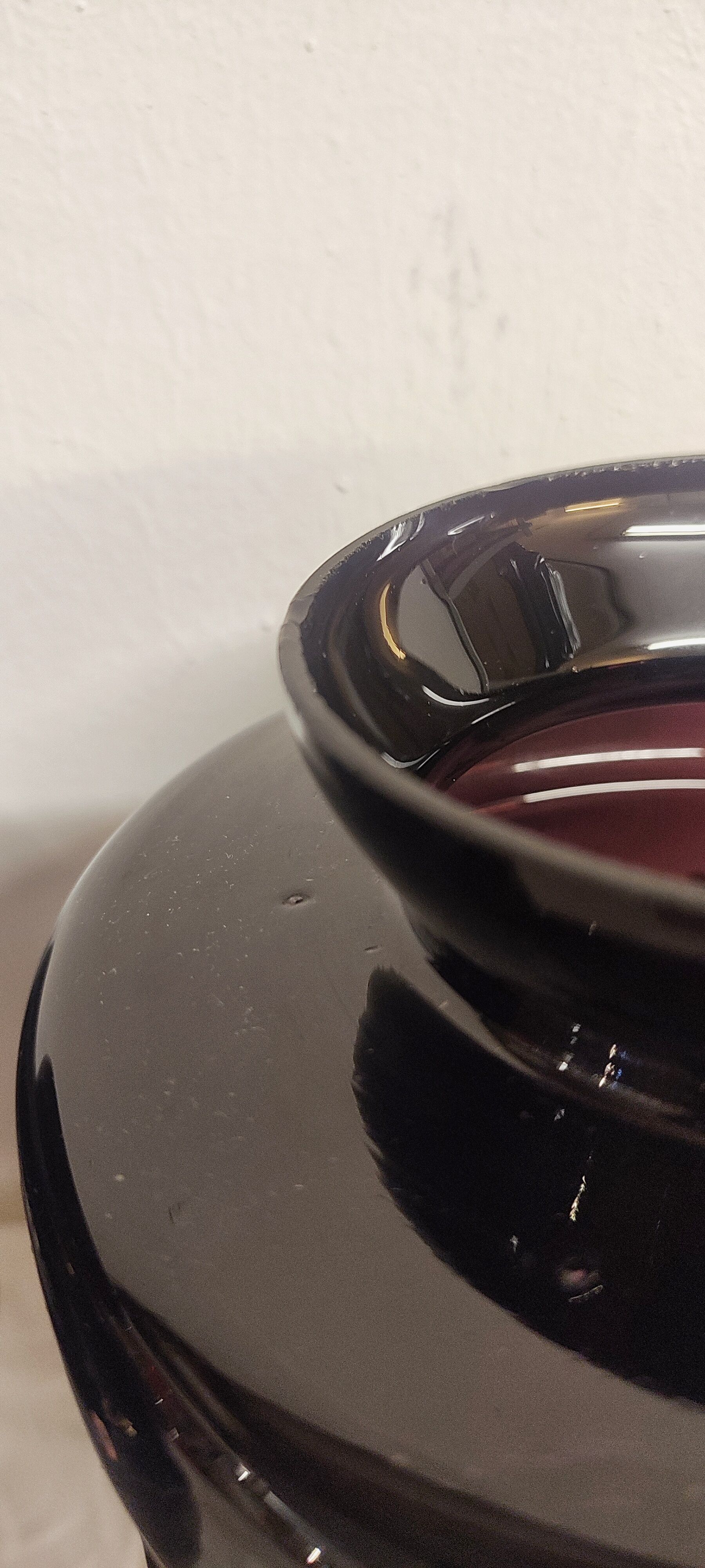 Pair of painted glass vases, France, 1940