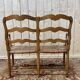 Banquette radassier paillée de style Louis XV provençal