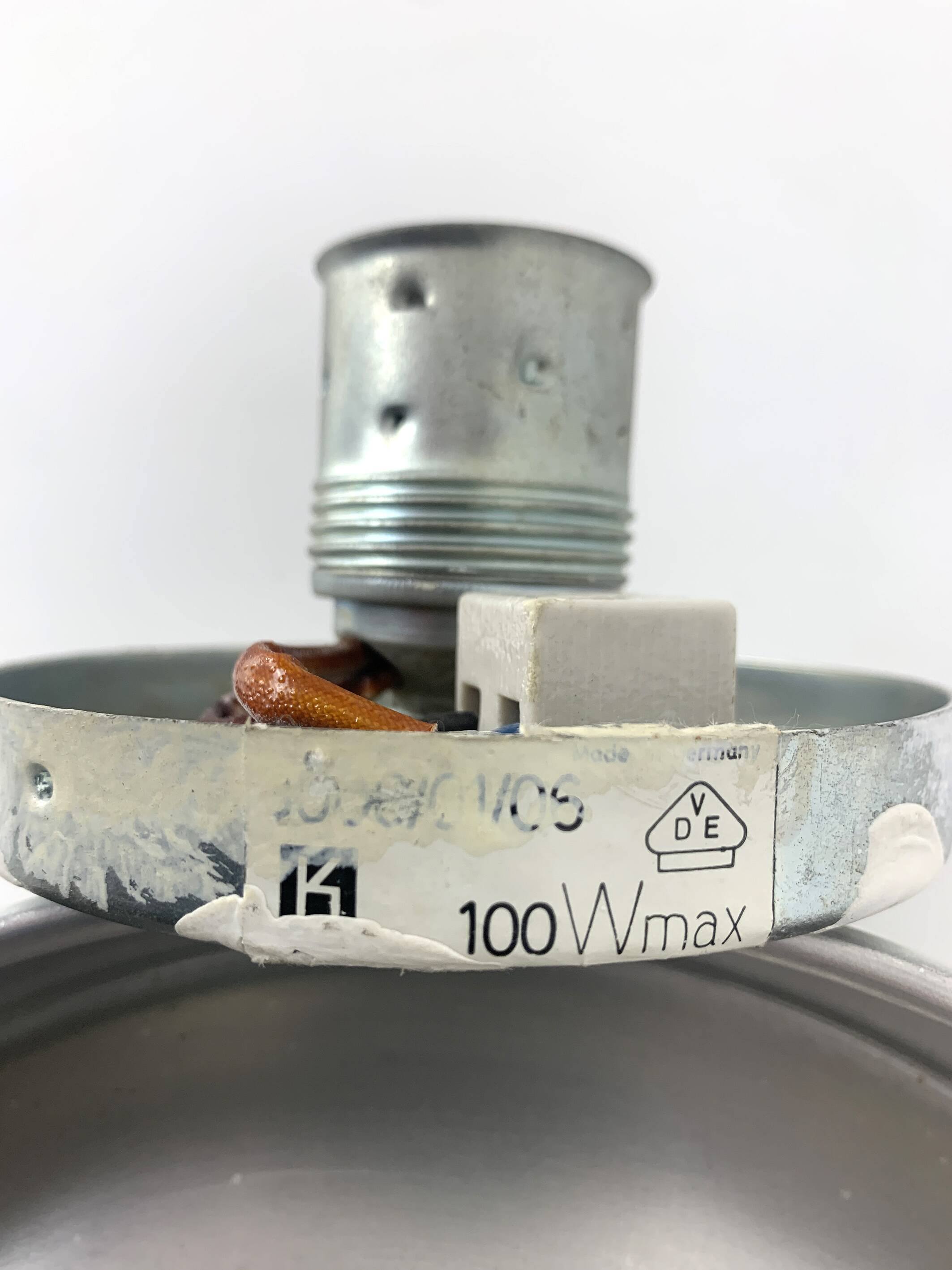 Space Age wall lamp by Staff Leuchten in aluminum, Flush Light, 1960-70