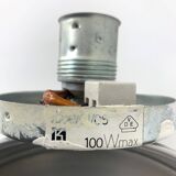 Space Age wall lamp by Staff Leuchten in aluminum, Flush Light, 1960-70