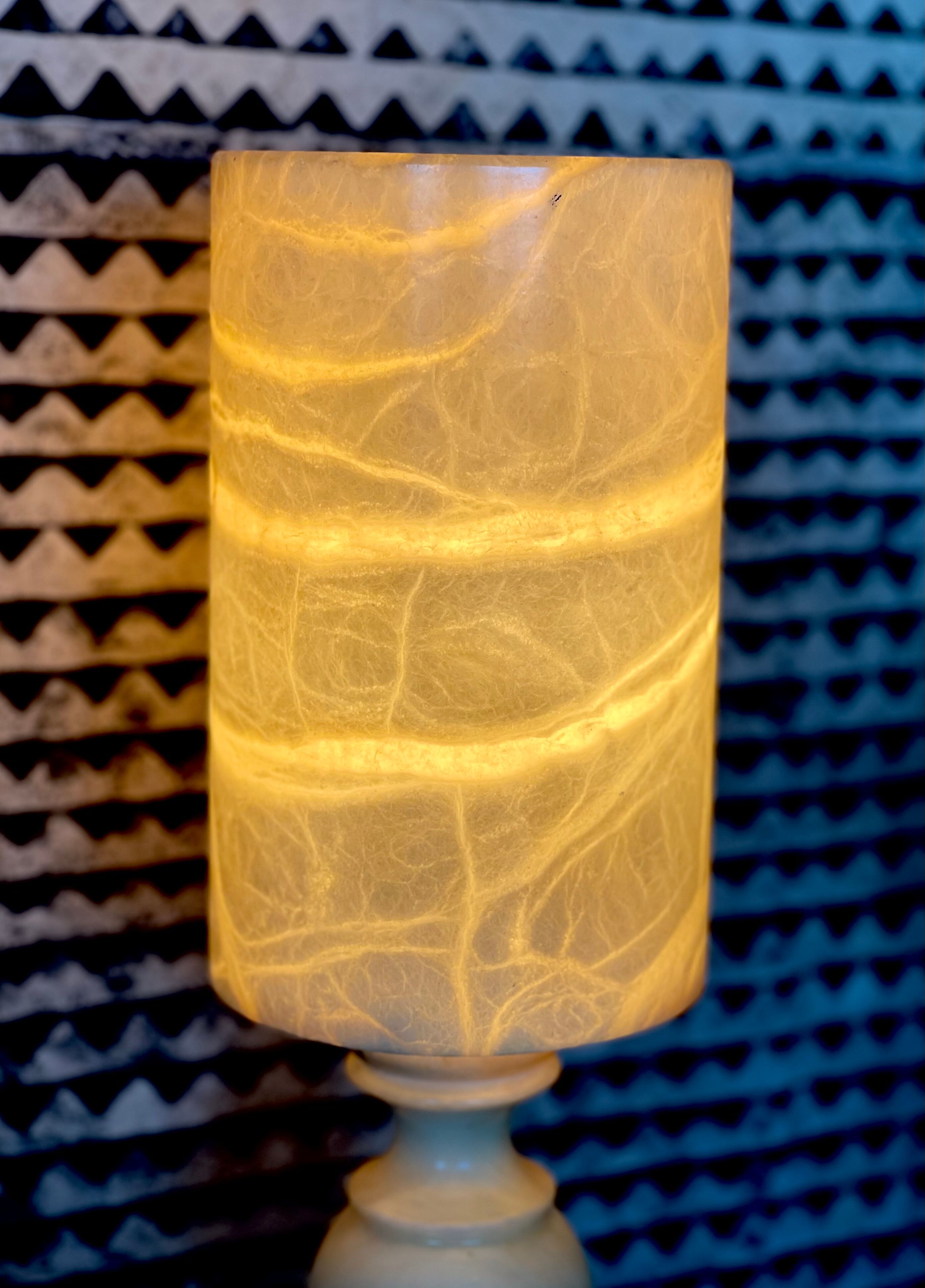 Alabaster lamp 1970